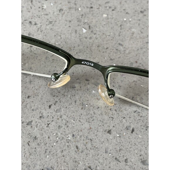 SMART CLIP Eyeglasses Frames ONLY 300 47-19-140 Burgundy/Lime Half Rim red - Picture 10 of 13